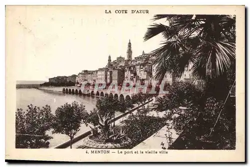 Cartes postales Menton Le port et la vieille ville