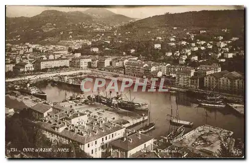 Cartes postales Nice Le Port vu du Chateau