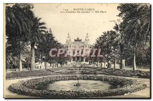 Cartes postales Monte Carlo Les jardins du Casino