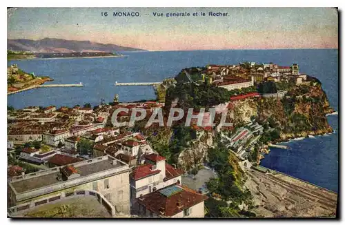 Cartes postales Monaco Vue generale et le Rocher