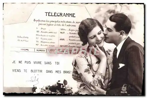 Cartes postales Je ne puis vivre sans toi Femme