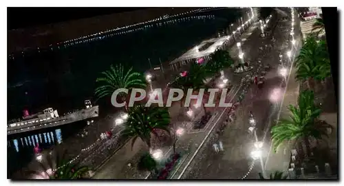 Ansichtskarte AK Nice Effet de nuit sur la Promenade des Anglais