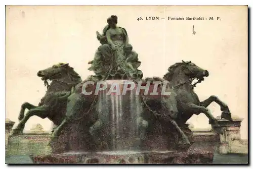 Ansichtskarte AK Lyon Fontaine Bartholdi