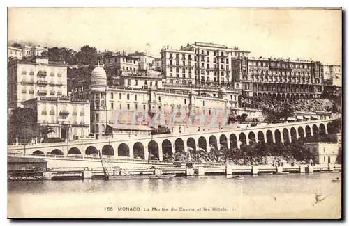 Cartes postales Monaco La Montee du Casino et les Hotels