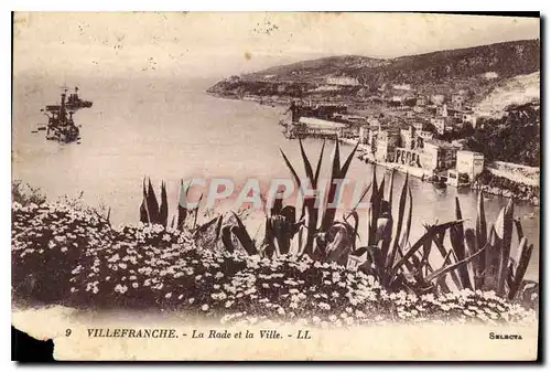 Cartes postales Villefranche La Rade et la Ville