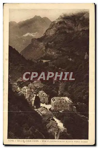 Cartes postales Eaux Chaudes Vue Plongeante et Route Vers Gabas