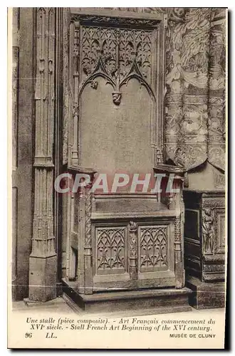 Cartes postales Une stalle piece composite Musee de Cluny