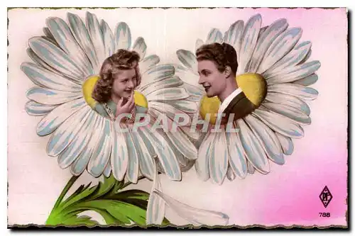 Cartes postales Femme Fleurs