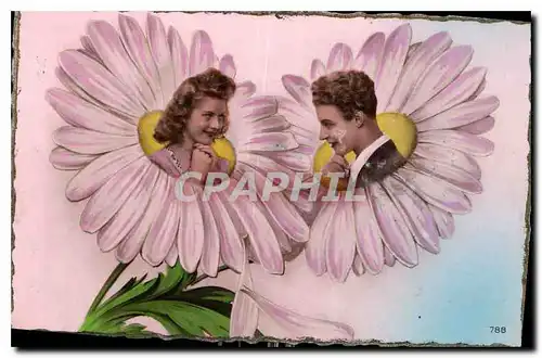 Cartes postales Femme Fleurs