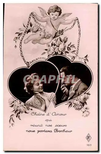 Cartes postales Chaine d'Amour qui reunit nos coeurs Femme