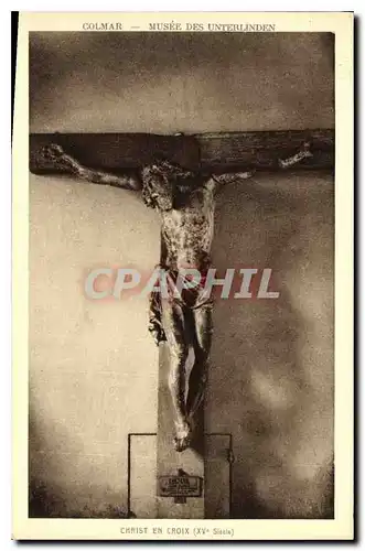 Cartes postales Colmar Musee des Unterlinden Christ en Croix