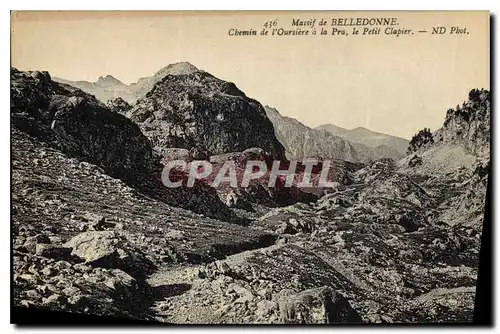 Cartes postales Massif de Belledonne Chemin de l'Oursiere a la Pra le Petit Clapier