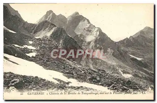 Cartes postales Gavarnie Chemin de la Breche de Touquerouge vue sur