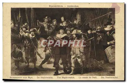 Cartes postales Rembrandt van Rijn De Nachtwacht