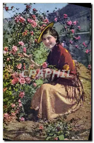 Cartes postales Cote d'Azur Femme Folklore