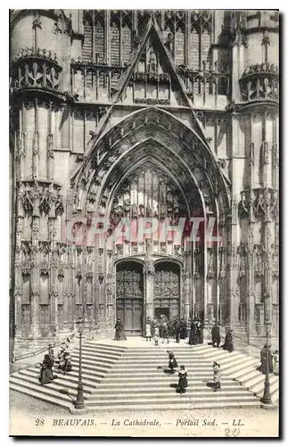 Ansichtskarte AK Beauvais La Cathedrale Portail Sud