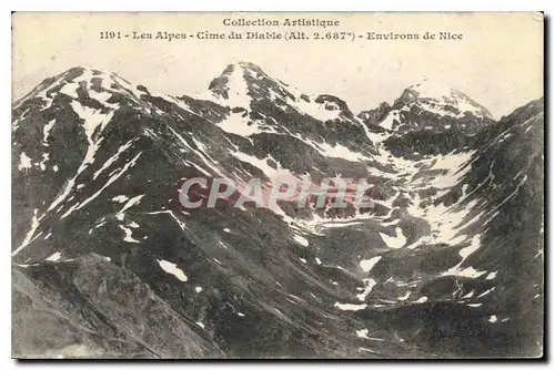 Cartes postales Les Alpes Cime du Diable Environs de Nice