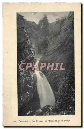 Cartes postales Dauphine La Grave La Cascade La Meije