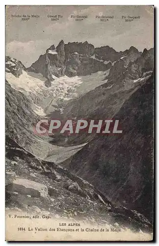 Ansichtskarte AK Les Alpes Le Vallon des Etancons et le Chaine de Meije
