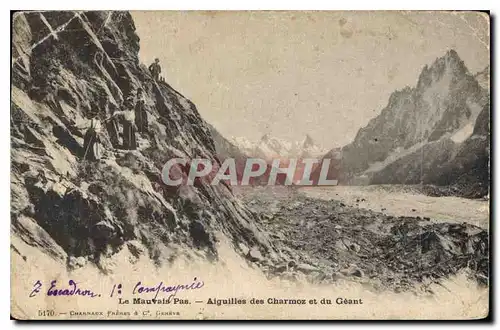 Cartes postales Le Mauvais Pas Aiguilles des Charmoz et du Geant