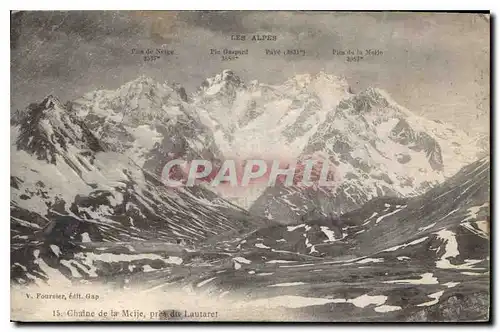 Cartes postales Chaine de la Meije pres du Lautaret
