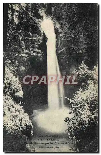 Cartes postales Le Dauphine La lavey Cascade alimentee par les Glaciers d'Olan