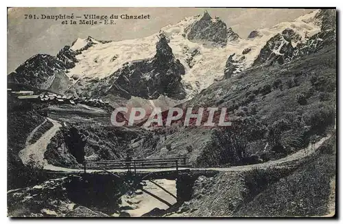 Cartes postales Dauphine Village du Cuazelet et le Meije