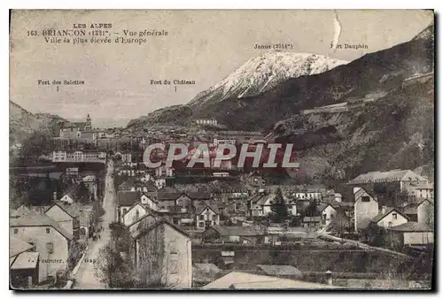 Cartes postales Les Alpes Briancon Vue Generale Ville la plus elevee d'Europe