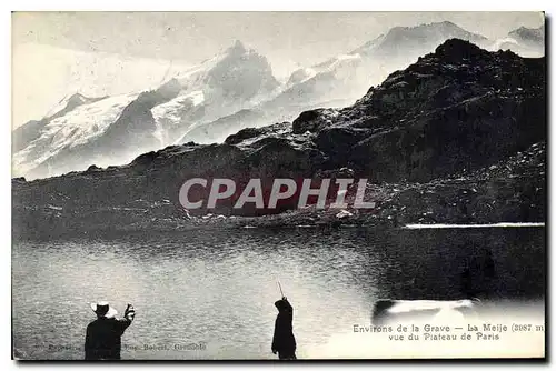 Ansichtskarte AK Environs de la Grave La Meije 8987 m vue du Plateau de Paris