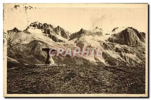 Ansichtskarte AK Col du Lautaret 2058 m Htes Alpes Table d'Orientation et Massif du Galibier 3229 m