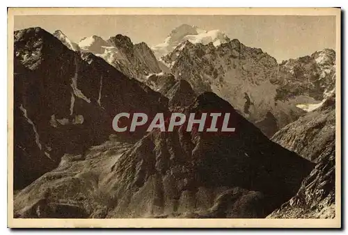 Ansichtskarte AK Massif de Pelvoux Barre des Ecrins