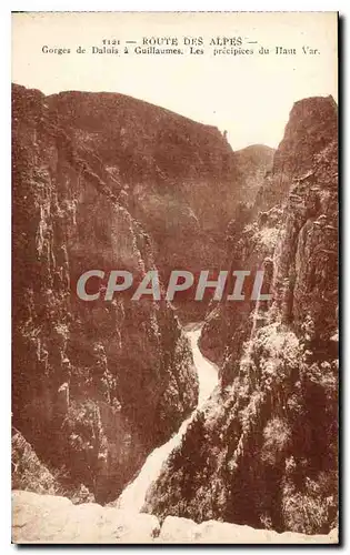 Cartes postales Route des Alpes Gorges de Daluis a Guillaumes Les precipices du Haut Var