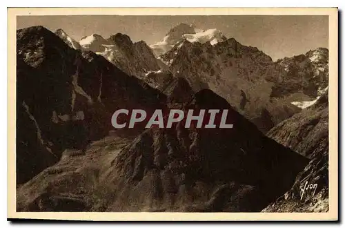 Cartes postales Col du Galibier Hautes Alpes Aufond barre des ecrins