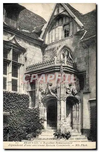 Ansichtskarte AK Beauvais eSCALIER Renaissance dependant d'Une ancienne Maison Canoniale