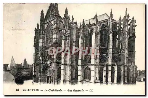 Ansichtskarte AK Beauvais La Cathedrale vue generale