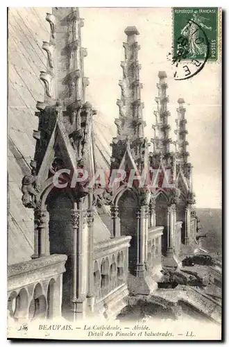 Ansichtskarte AK Beauvais La Cathedrale Abside Detail des Pinacles et balustrades