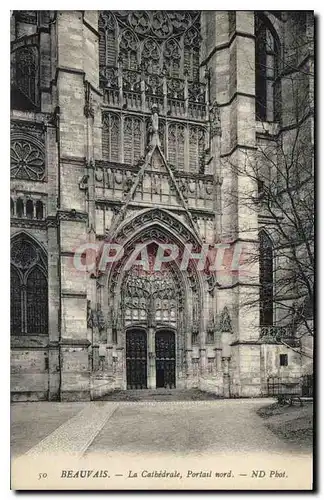 Ansichtskarte AK Beauvais La Cathedrale Portail Nord