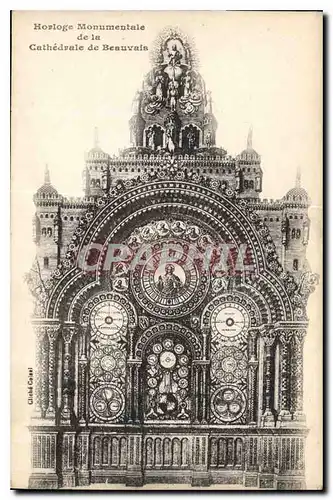 Cartes postales Horloge Monumentale de la Cathedrale de Beauvais