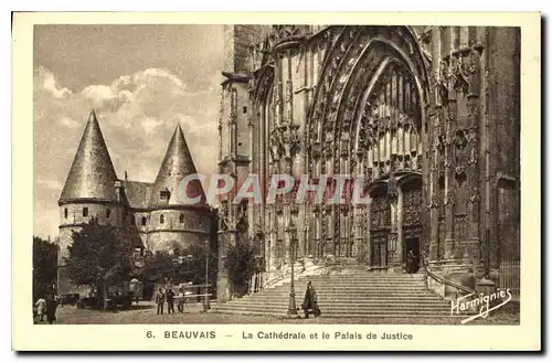 Cartes postales Beauvais La Cathedrale et le Palais de Justice