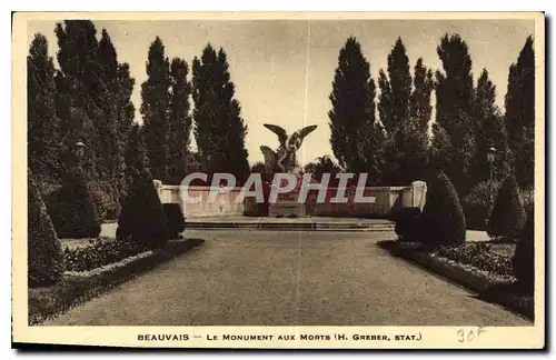 Cartes postales Beauvais Le Monument Aux Morts