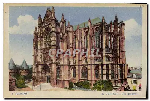 Cartes postales Beauvais La Cathedrale vue generale