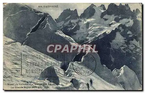 Ansichtskarte AK Massif du Pelvoux le Glaciers des Agneaus La Grande Ruine 3764 m