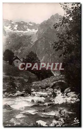 Cartes postales Les Alpes Le Valgaudemar Valle de Navetta le Pont des Oules et le Mont