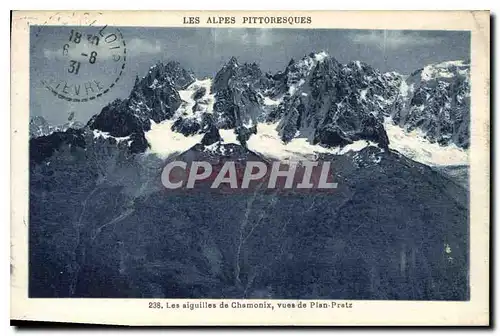 Cartes postales Les aiguilles de Chamonix vues de Plan Pratz