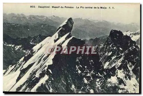 Ansichtskarte AK Dauphine Massif du Pelvoux Le Pic central de la Meije