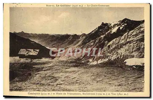 Cartes postales Combeynet 3155 m et Monts du Brianconnais Rochebrune 3324 m et viso 3841 m