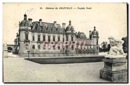 Cartes postales Chateau de Chantilly Facade Nord