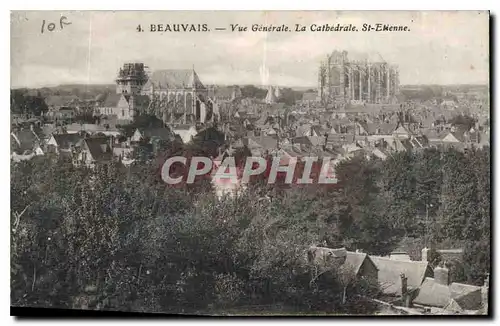 Ansichtskarte AK Beauvais Vue generale la Cathedrale St Etienne