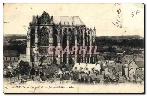 Cartes postales Beauvais Vue generale La Cathedrale