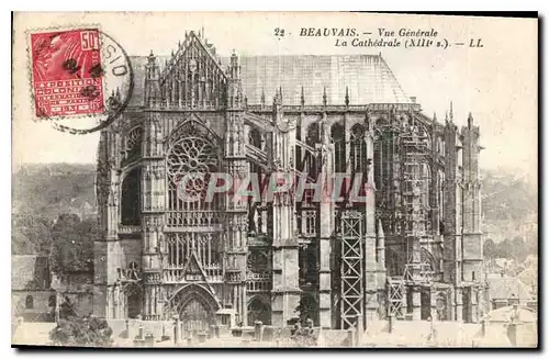 Ansichtskarte AK Beauvais Vue generale La Cathedrale XIII s